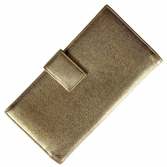 YSL Vintage Gold Leather Wallet - Picture 2 of 11